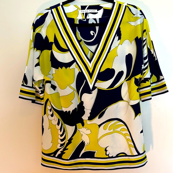 Trina Turk Silk Blouse - Picture 1 of 5